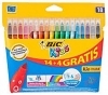 Kolorowe Flamastry zmywalne BIC Kids 18 kolorów